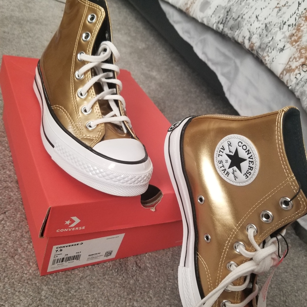 Womens Chuck 70 Industrial Glam-Metallic Gold